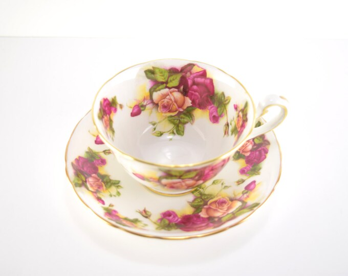 Vintage Royal Chelsea English Bone China Teacup and Saucer Etsy