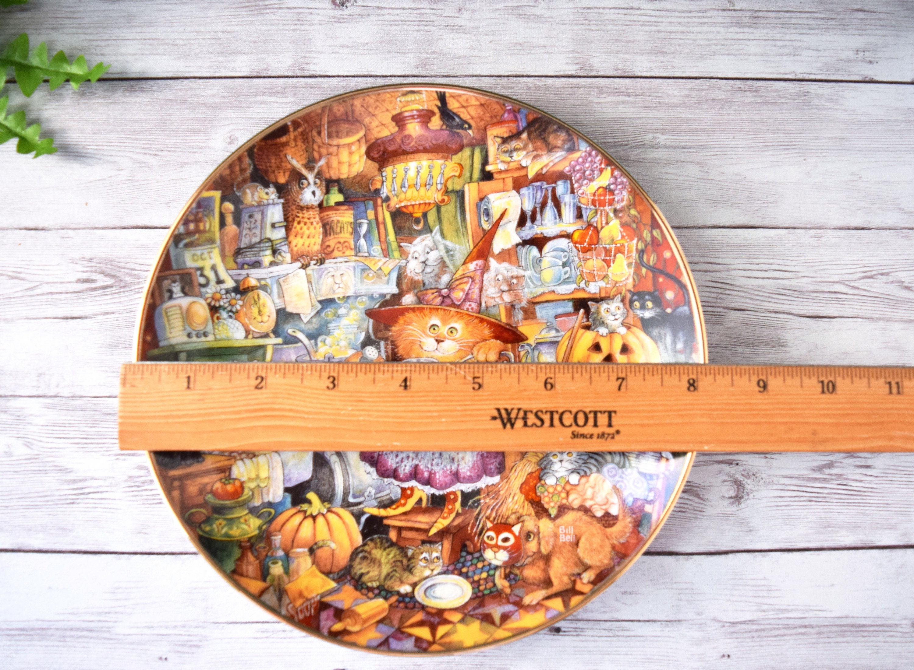 Vintage Collectible Plate Scaredy Cats by Bill Bell Franklin Mint