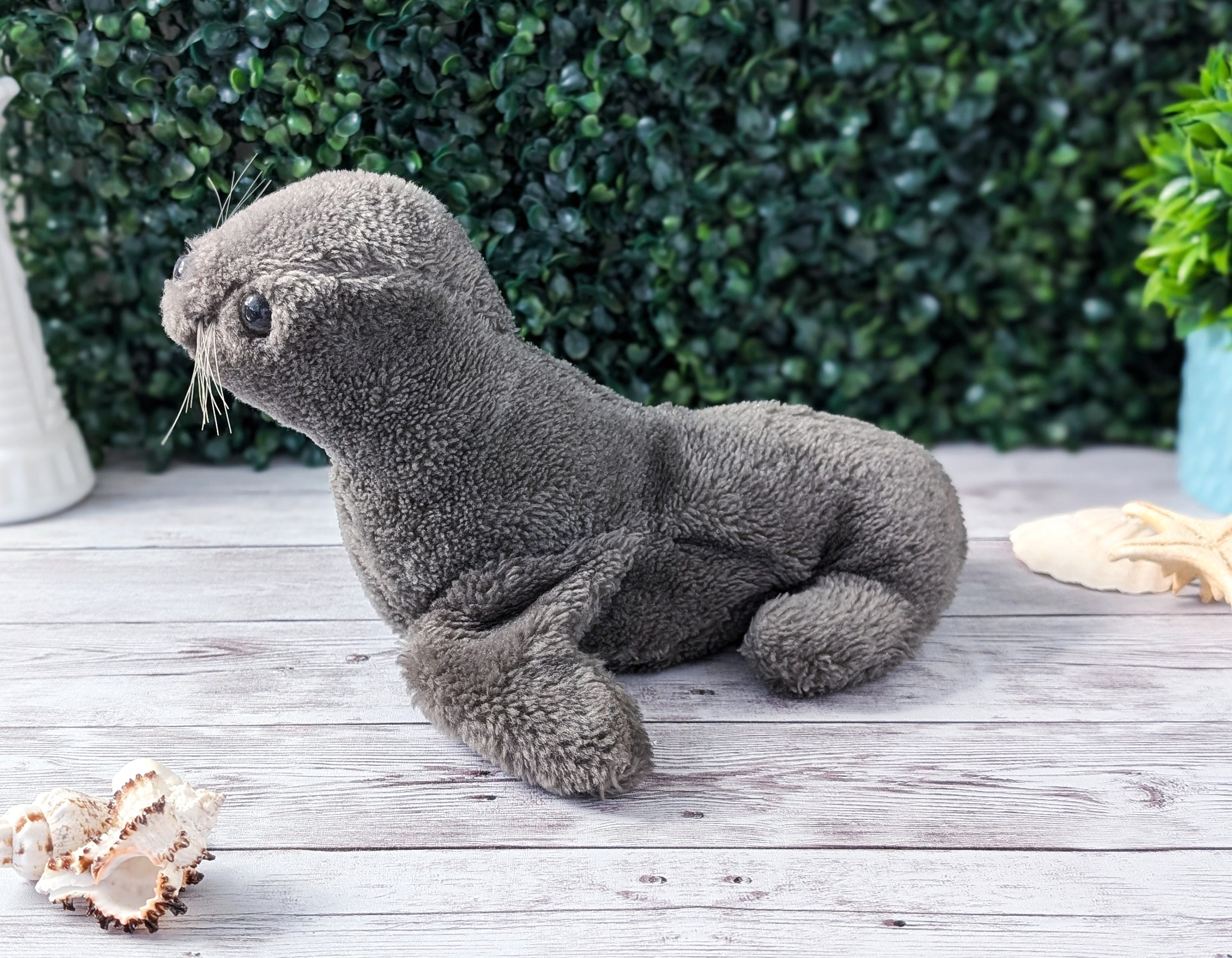 ジッピー ラバーフェイス ヴィンテージ ぬいぐるみ Dakin アメトイ Vintage 1976 Dakin Gray Seal Plush Stuffed Animal Toy Made in