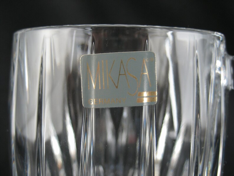 Large Crystal Glass Beer Mug With Handle Vintage Clear Mikasa Etsy