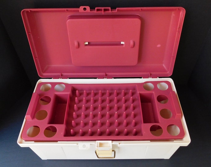 Vintage Wilton Cake Decorating Tool Caddy With Tray, Cake Decorating