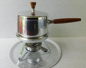 Danish Modern Selandia Danish Steel Forks Teak Handles Barbed Tines 70s Vintage Hot Pot Utensils Fondue Forks Excellent Condition