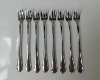 Discontinued Vintage Oneida Winter Hill Seafood Forks, Winter Hill Cocktail Forks
