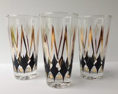 Retro Drinking Glasses, Mid Century Atomic Era