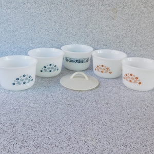 YOUR CHOICE of Pyrex Sugar Bowls, Summer Impressions in Ginger and Blueberry, Old Town Blue, Pyrex Compatibles