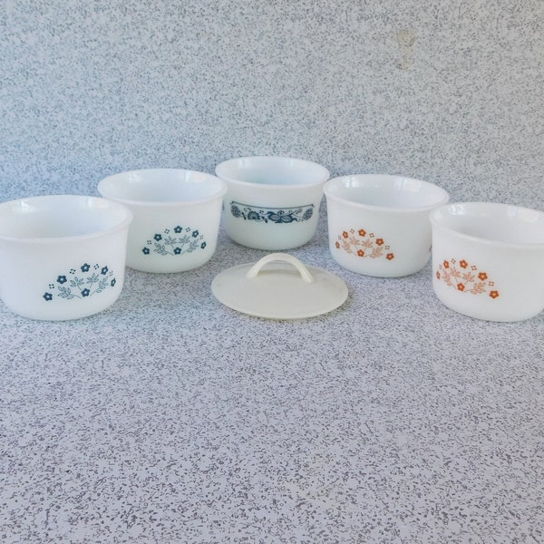 YOUR CHOICE of Pyrex Sugar Bowls, Summer Impressions in Ginger and Blueberry, Old Town Blue, Pyrex Compatibles