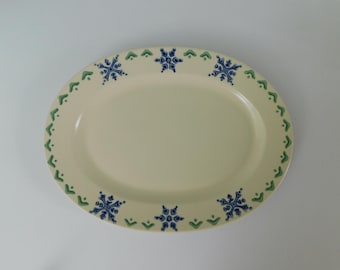 Discontinued Pfaltzgraff Nordic Christmas Large Serving Platter, Made in the USA