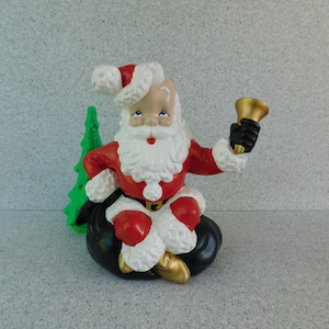 1971 Atlantic Mold Ceramic Santa, Large Musical Santa