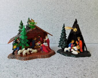 Your Choice of Vintage Miniature Plastic Nativity Sets, Sunday School Nativity Gift, FREE SHIPPING