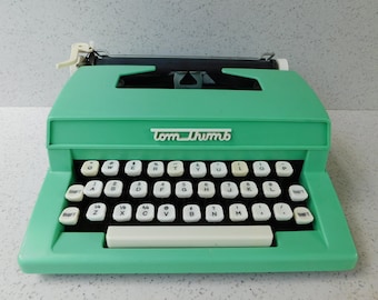 Mint Green Tom Thumb Vintage Toy Typewriter, Child's Typewriter, Western Stamping Corp., Collectible Toy, Display, Prop