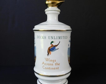 1973 Cabin Still Ducks Unlimited Wings Across the Continent Decorative Whiskey Decanter