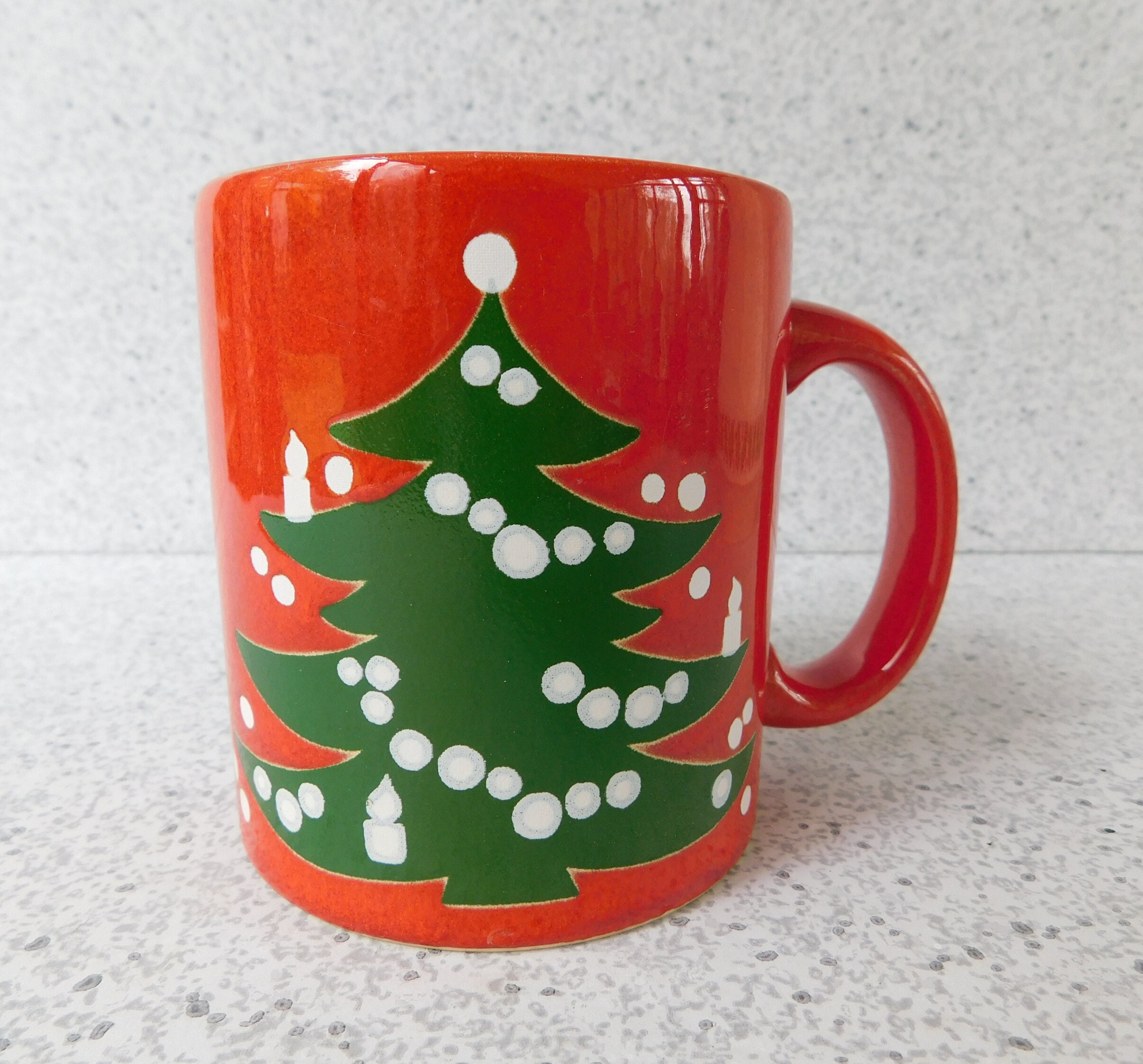 Red Christmas Tree Mug - Waechtersbach Christmas Collection