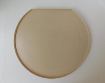 Large Almond Rubbermaid Corner Cabinet Party Plan Lazy Susan, 19" x 17 1/2"
