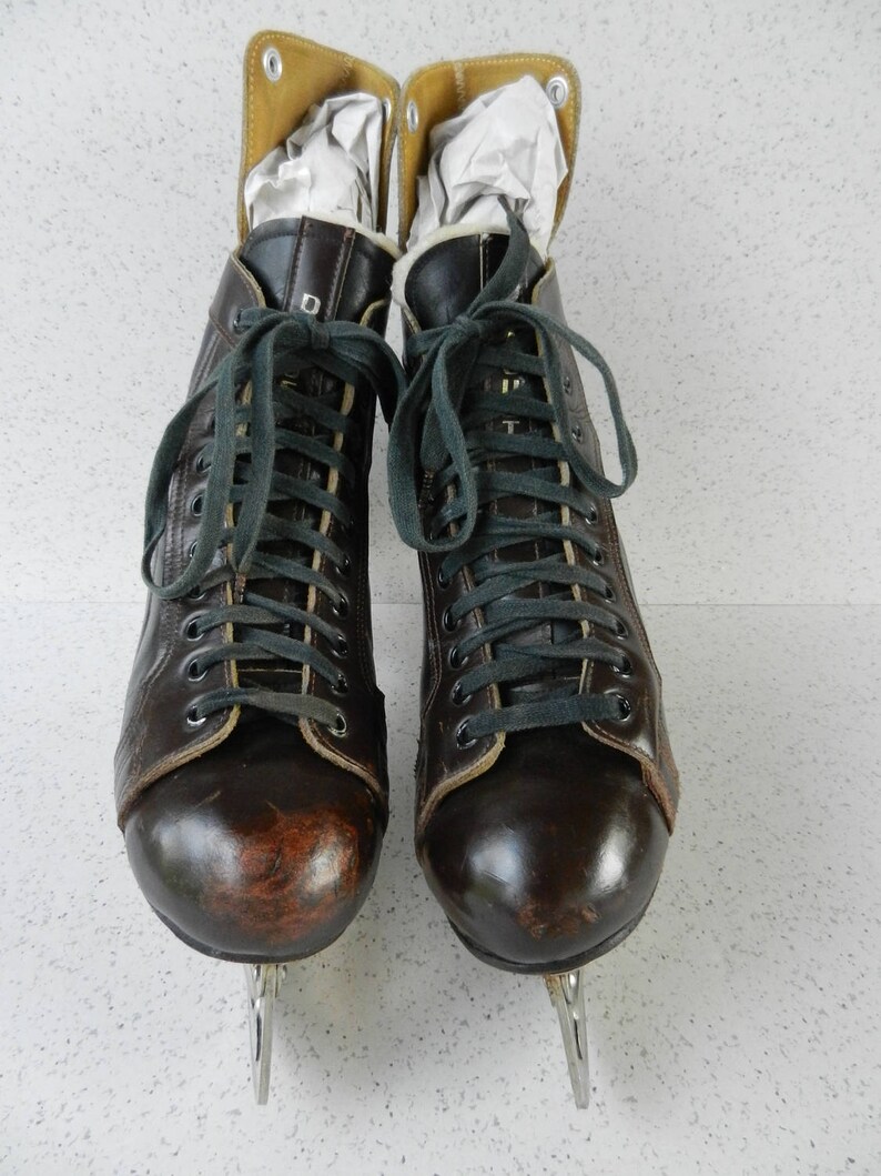 Mid Century Daoust Leather Ice Hockey Skates Tube Skates Ice Etsy