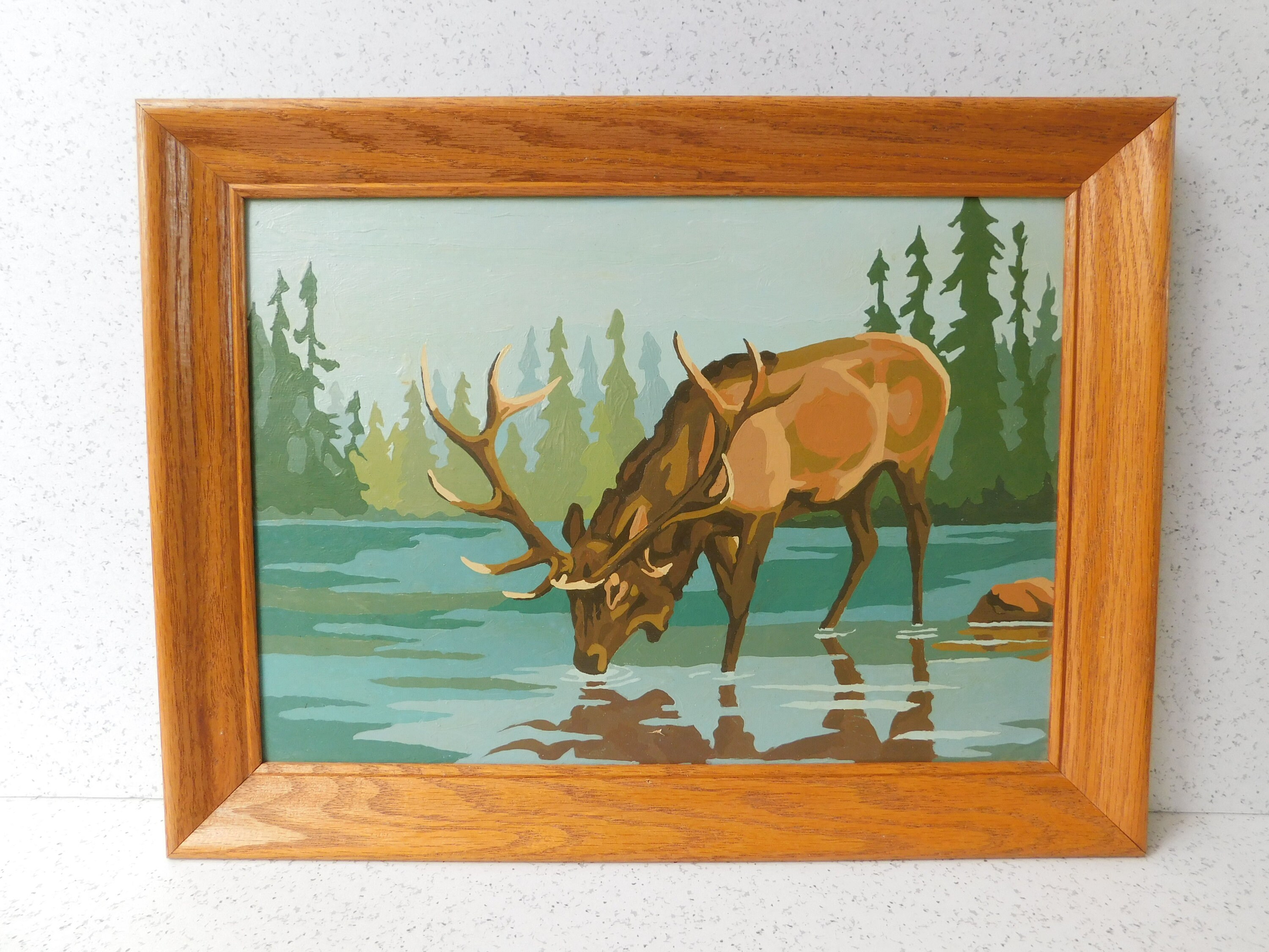 1963 Elk Paint by Number by Craft Master Framed PBN Etsy