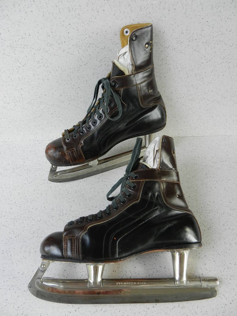 Mid Century Daoust Leather Ice Hockey Skates Tube Skates Ice Etsy