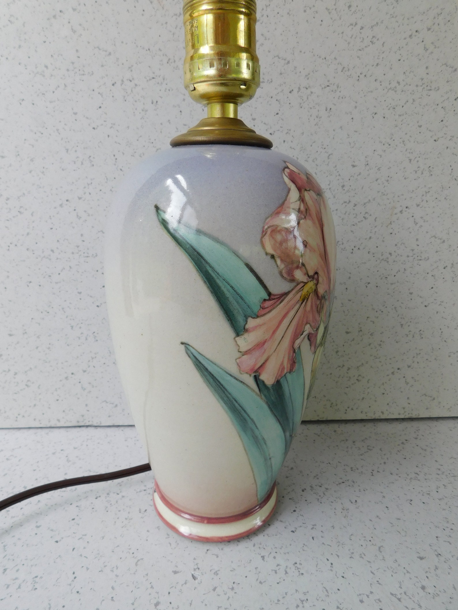 Santa Barbara Ceramic Design Pink Iris Lamp by Margaret Etsy