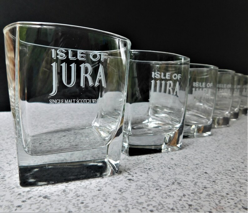 Pair of Isle of Jura Single Malt Scotch Whisky Glasses Rocks Etsy