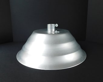 Vintage Artificial Christmas Tree Stand in Original Box, Brushed Silver Artificial Christmas Tree Holder