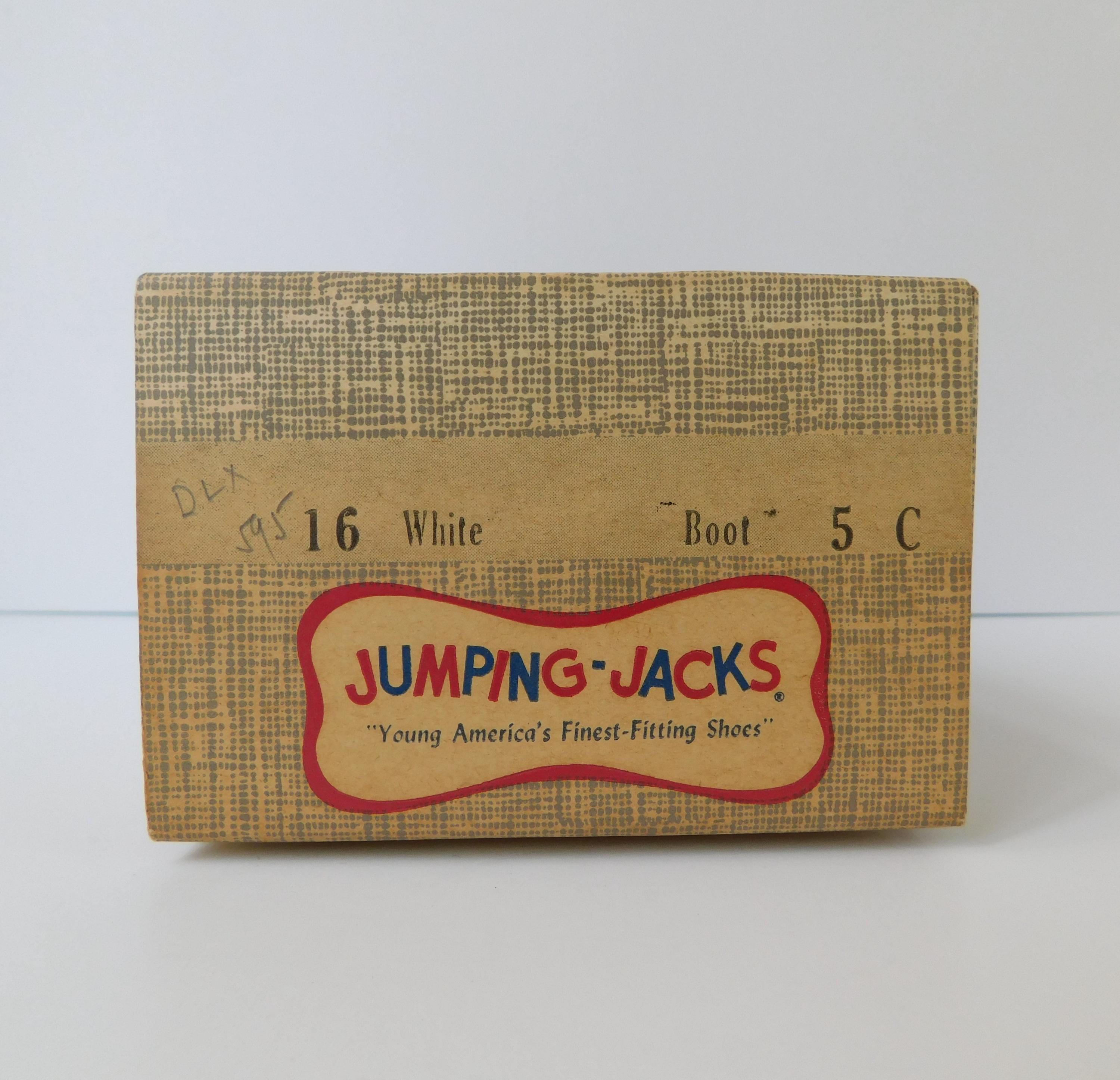 Vintage Mid Century Jumping Jacks Shoe Box, Vaisey Bristol Shoes
