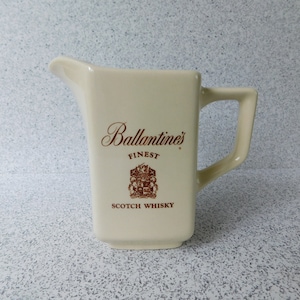 Vintage Balentines Scotch Whisky Pitcher, Alcohol or Cocktail Pitcher, Barware, Bar Pitcher, Home Bar or Man Cave Decor