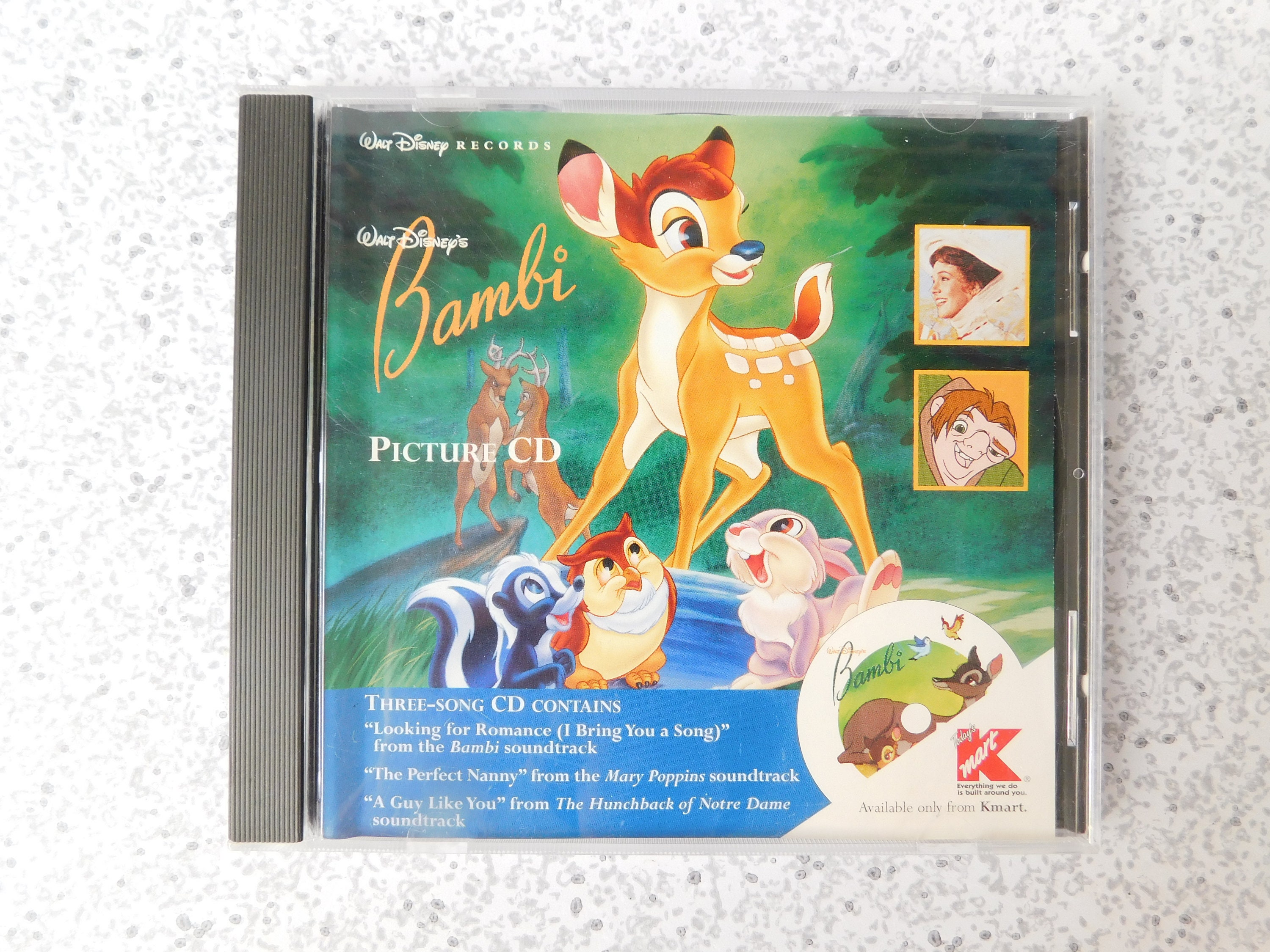 1996 Walt Disney 3 Song Picture Cd Bambi Merry Poppins Etsy Ireland