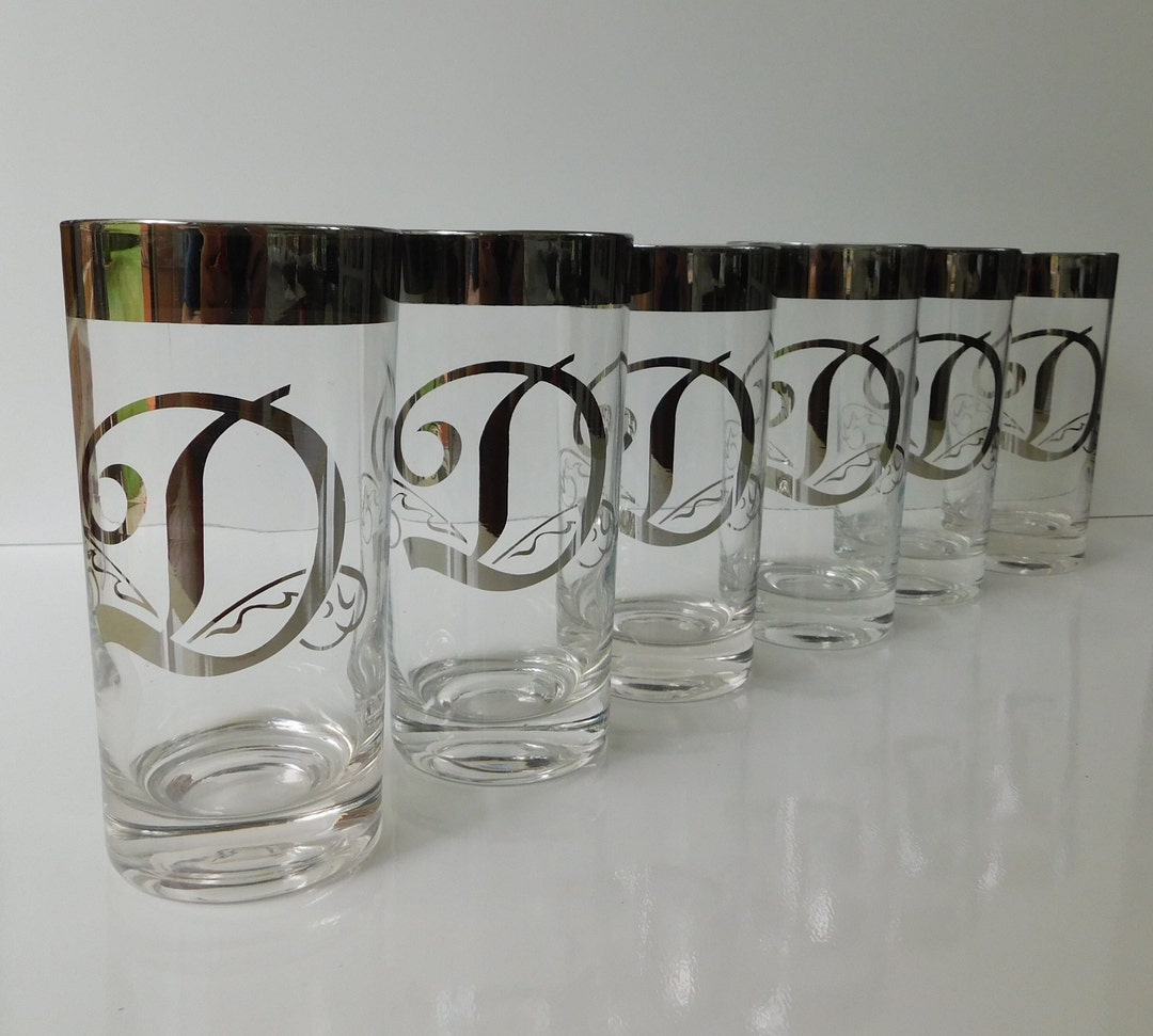 Monogram Cooler Highball Glasses - Set of 6 – Classic Prep Monograms