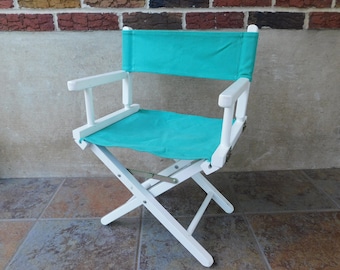 Vintage Kid's Folding Director's Chair, Kid's Lawn Chair or Patio Chair, Kid's Camp Chair