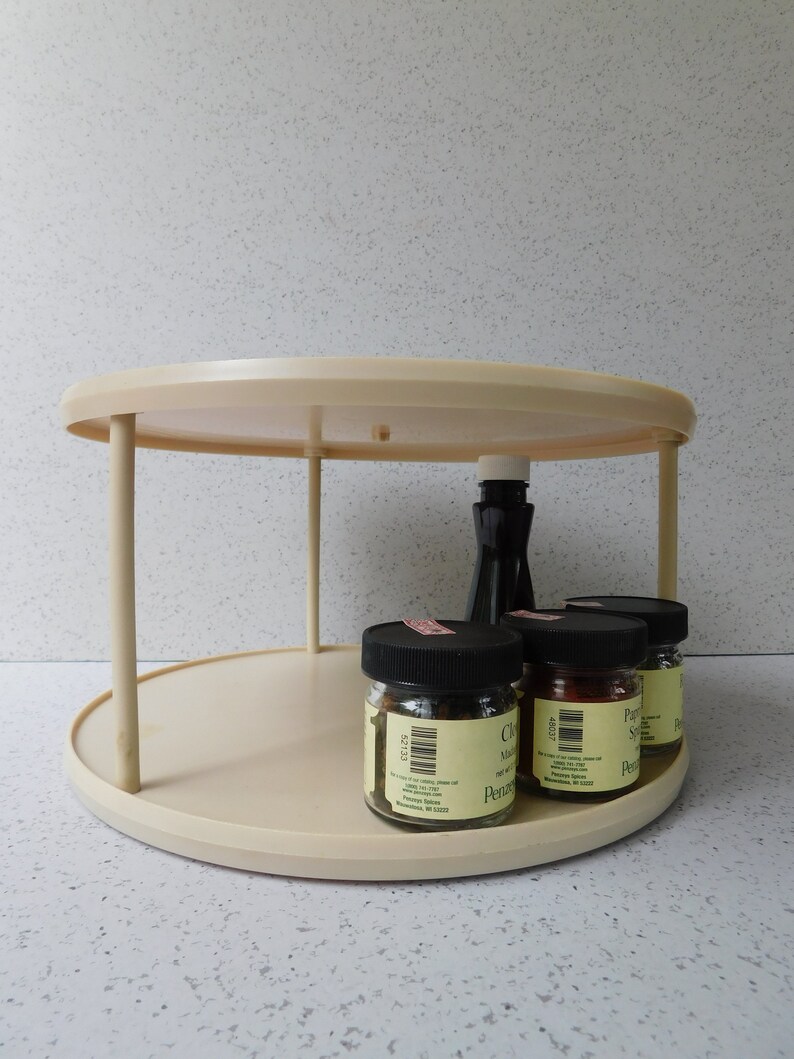 Tan Two Tier Rubbermaid Lazy Susan 10 1 2 Kitchen Or Etsy