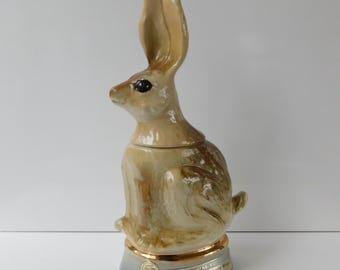 Vintage 1971 Jim Beam Texas Jack Rabbit Decorative Whiskey Decanter, Odessa TX