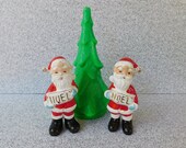 Mid Century Relco NOEL Santa Figurine Salt and Pepper Shakers, Christmas Collectible, Made in Japan, Decoration, Kitschmas