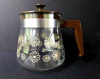 Vintage Sunbeam Yellow Daisy 10 Cup Coffee Pot