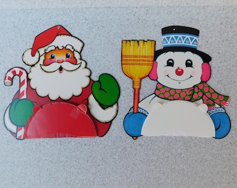Your Choice of 1992 Beistle Hanging 2 Sided Honeycomb Santa or Snowman Christmas Decoration