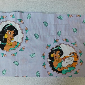 Vintage Disney Jasmine and Rajah Rod Pocket Window Valance, Disney&#39;s Aladdin, Lavender Valance