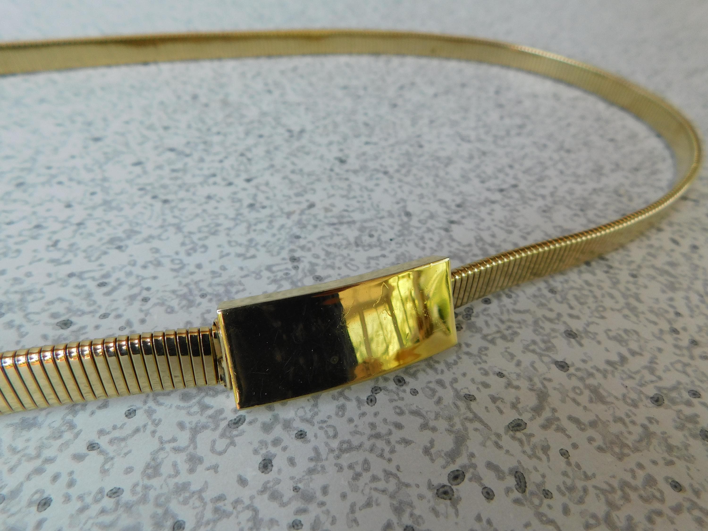 Size XS/S Vintage Womens Skinny Cinching Belt Gold Tone 70s Slim Metal Mesh Gold Mesh Waist Belt - Etsy main image 2