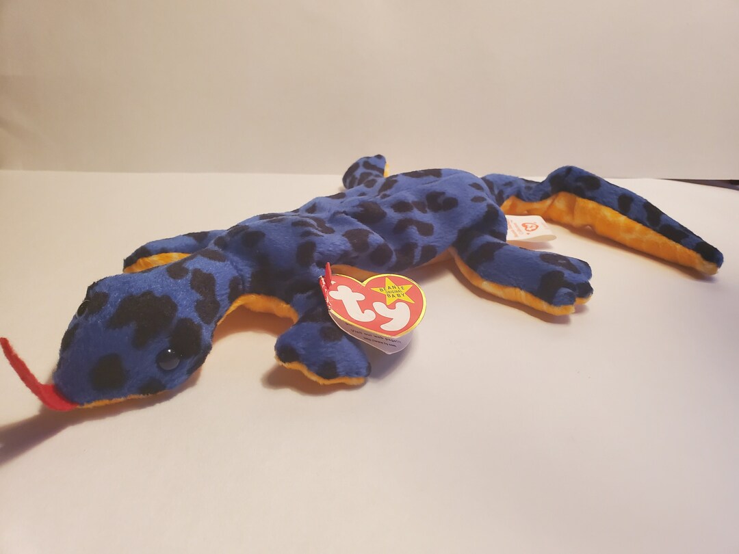 Vintage 1995 lizzy Beanie Baby Lizard Plush Cool Etsy UK