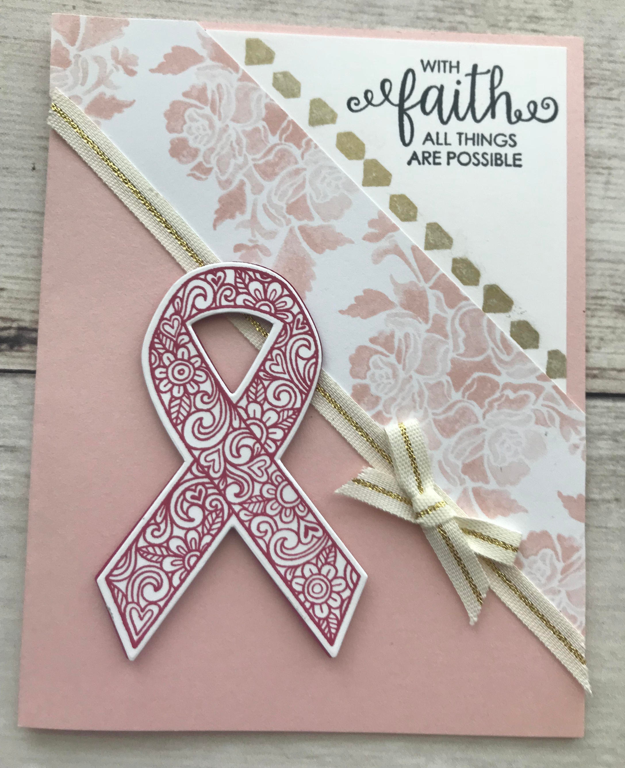 A Handmade Breast Cancer Awareness Card Using Quality Etsy