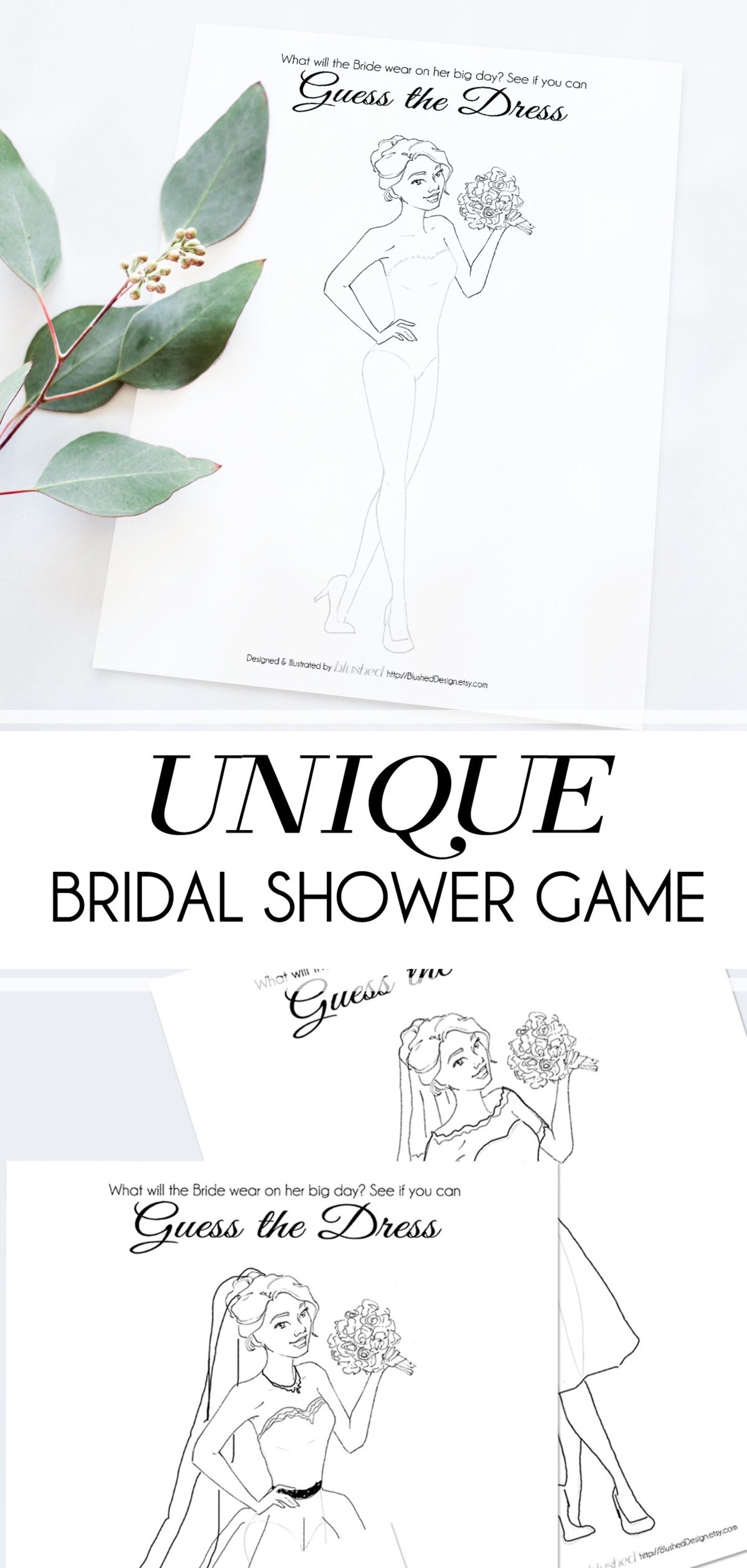 Bridal Shower Game Unique Bridal Shower Game Wedding Etsy