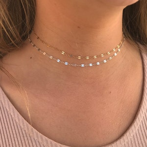 Dainty Gold Choker Necklace | Silver Choker Necklace | Gold Chain Choker | Silver Chain Choker | Delicate Choker | Layering Choker |