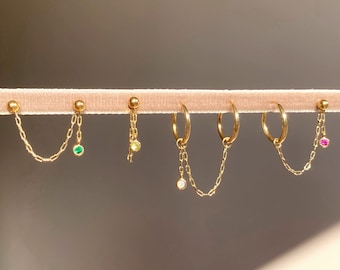 Helix Chain Earring, Chain Earrings, Earring Charms, Ear Chain, Earrings Dangle, Earring Charms for Hoops, 14K Gold Filled