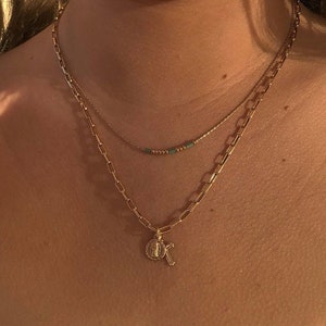Personal Customized Morse Code Necklace - SISTER - Minimalist Necklace - Delicate Gold Beaded Necklace - Tiny Delicate Necklace - Colorful
