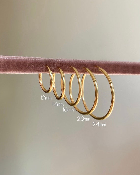 Gold Filled Spirit Hoop Earring | Gold Charm Earring | Gold Small  