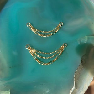 14K Gold Filled Earring Chain Attachment ⋆ Double Earring ⋆ Conch piercing ⋆ Piercing Chain ⋆ Triple chain attachment