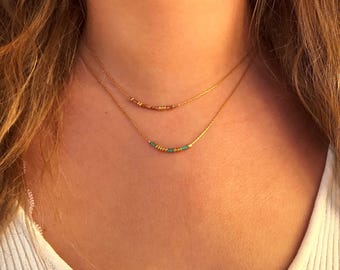 Morse Code Necklace, Hidden Message Necklace, Delicate Necklace, Name Necklace, Personalized Jewelry, 14k Gold Filled