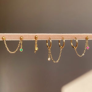 14K Gold Filled Earring Chain Attachment ⋆ Double Earring ⋆ Double piercing ⋆ Piercing Chain
