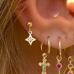 Gold Filled Star Studs - Gold Stud Earrings - Tiny Gold Filled Star Studs
