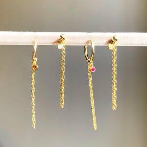 Gold filled Piercing Charm - Cartilage Earring Chain - Dangle Drop Charm for Earring - Chain Piercing Attachment - Piercing Charm