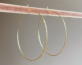 Large Hoop Earrings, Gold Filled Hoop Earrings, Gold Filled Hoops, Thin Hoops