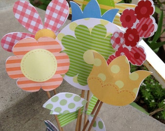 Instant Download - DIY Paper Flowers. Mothers Day From Children. Spring Flowers. May Day. Kids Spring Activity.  Easter Coloring Page. PDF
