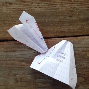 Instant Download DIY Valentine Paper Airplane. Paper Planes. Kids Valentines Cards. Anniversary Card. Valentines Day Cards. Printable Card. image 2